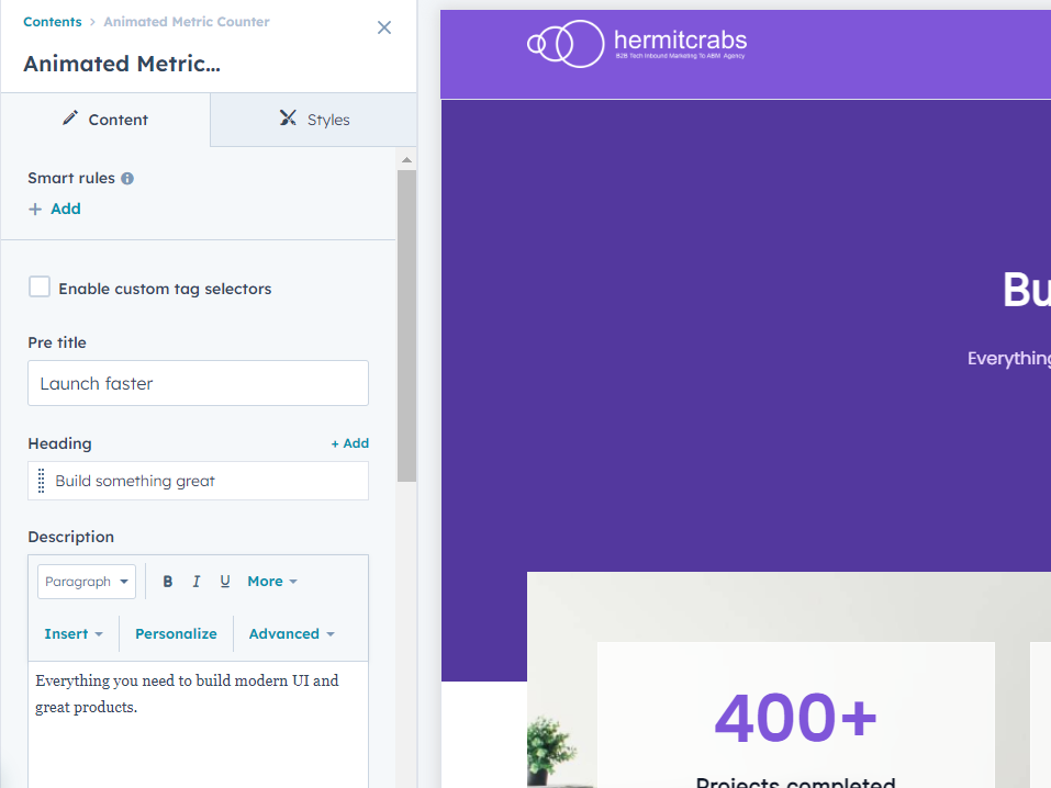 Multipal Customization Options