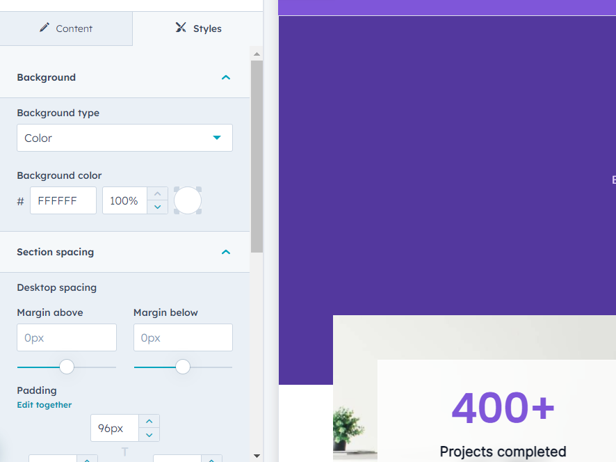 Multipal Customization Style Options