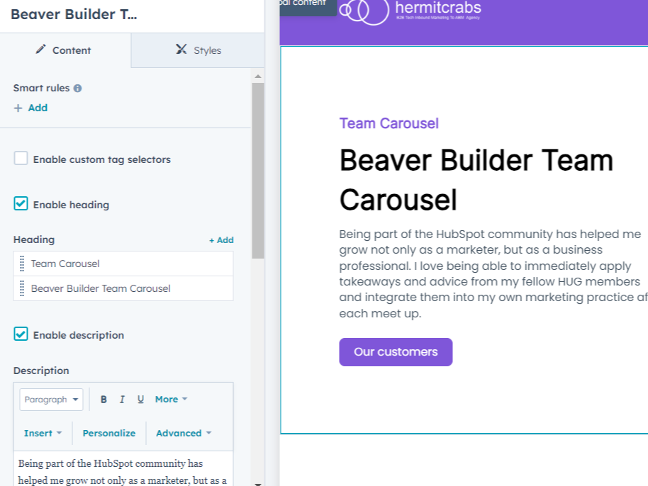 Multipal Customization Options