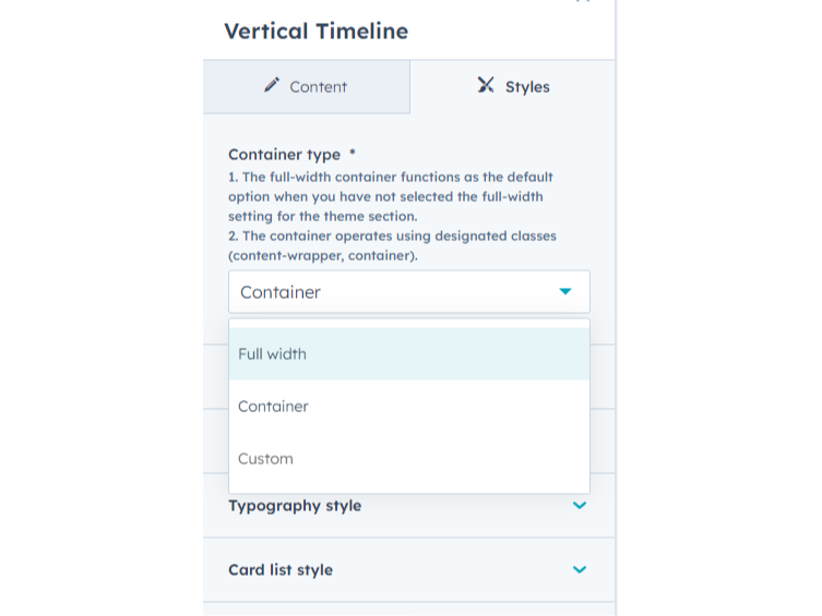 Various container options