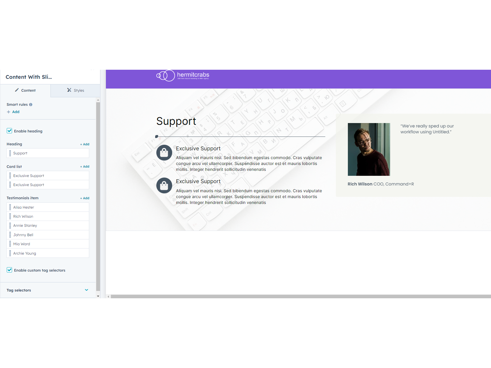 Multipal Customization Options
