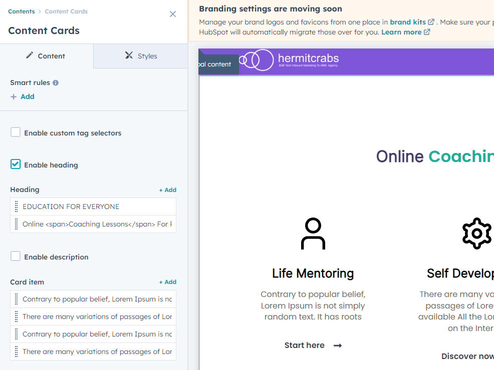 Multipal Customization Options