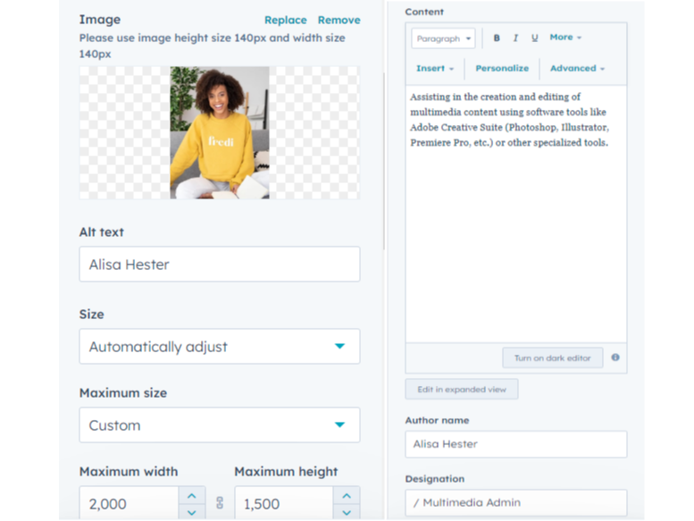 Card Item Repeater Fields